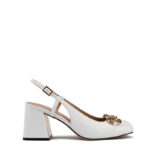 Whisper Horsebit Mules White 2