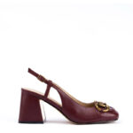 Whisper Horsebit Mules burgendy 1