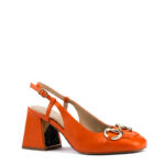 Whisper Horsebit Mules orange 1