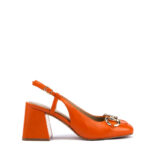 Whisper Horsebit Mules orange 2