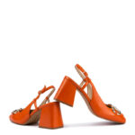 Whisper Horsebit Mules orange 4