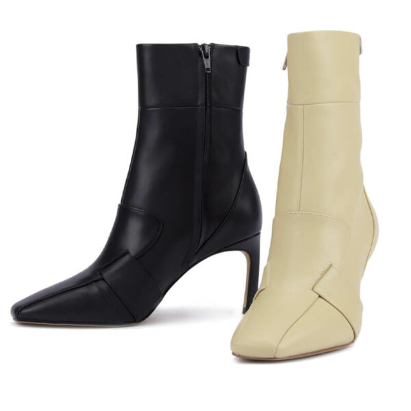 Fave Mid Boots in Cream & Black