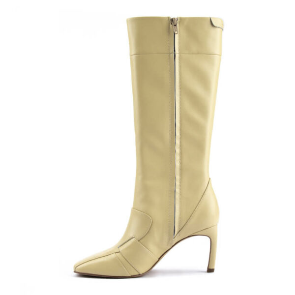 Fave Tall Boots in Cream Yellow 4