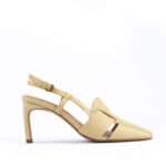 Nappa Fave Sling Pump in Cream Yellow 2