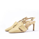 Nappa Fave Sling Pump in Cream Yellow 3