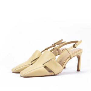 Nappa Fave Sling Pump in Cream Yellow 3