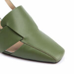 Nappa Fave Sling Pump in Olive Green 1