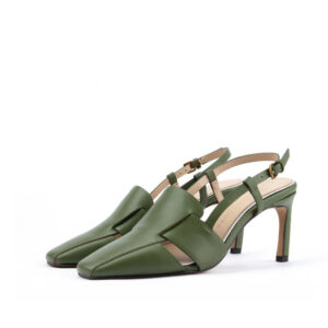 Nappa Fave Sling Pump in Olive Green 4