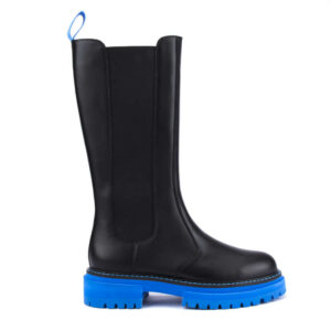 North Sea Tall Boots in Black Electric Blue 1