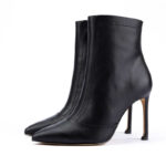 True Mist Leather Ankle Boots in Black 3