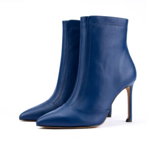 True Mist Leather Ankle Boots in Blue 3