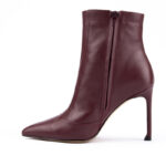 True Mist Leather Ankle Boots in Burgendy 1