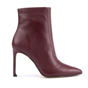 True Mist Leather Ankle Boots in Burgendy 2