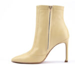 True Mist Leather Ankle Boots in Cream Yellow 1