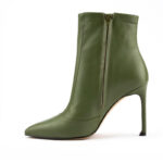 True Mist Leather Ankle Boots in Olive Green 2