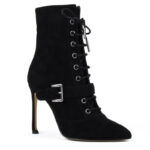 Urban Chic Lace Up Ankle Boots in Black 1