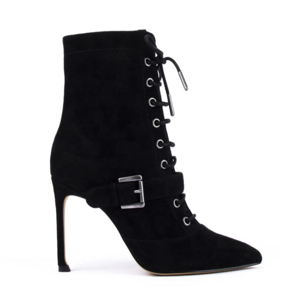 Urban Chic Lace Up Ankle Boots in Black 2