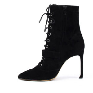 Urban Chic Lace Up Ankle Boots in Black 3