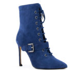 Urban Chic Lace Up Ankle Boots in Blue 1