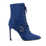 Urban Chic Lace Up Ankle Boots in Blue 2