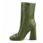 Winsome Boots in Olive Green 2