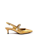 Eye-Catching Metallic Leather Heels with 5cm Heels 7