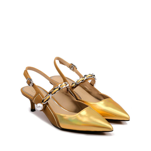 Trendy Metallic Leather High Heels with 5cmHeels 1